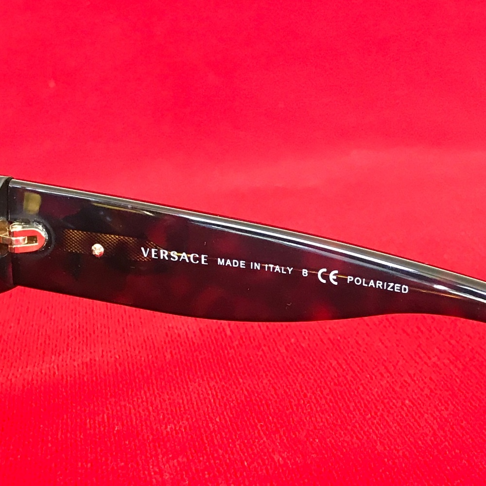 Versace Men's Tortoise Shell Polarized Sunglasses - Picture 7 of 8